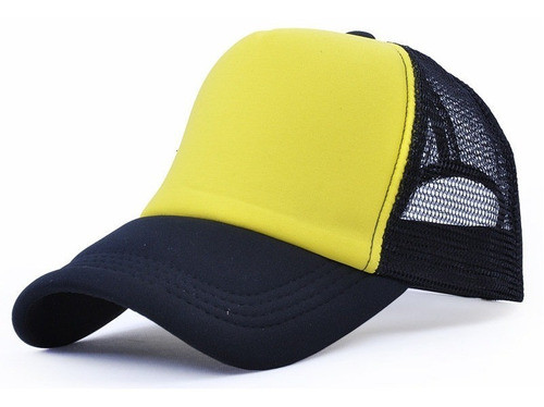 Gorro Trucker Negro Y Amarillo,vinilo, Transfer (10 Unidades 0