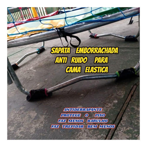 Base Pés Emborrachado Sapata Anti Ruido P/pula Pula Kit C/8 1