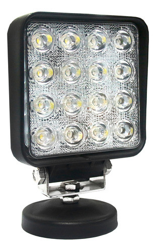 Faro Led 48w 16 Led Color Ambar Cuadrado 12/24v Off Road 1