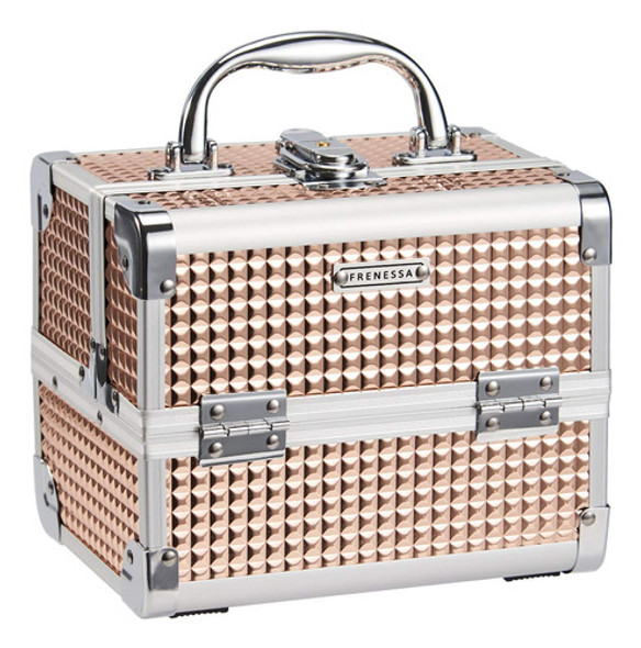 Maletin Para Maquillaje 2 Niveles Cerradura Espejo Asa Al... 0