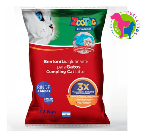 Bentonita/ Arena Aglutinante Zootec X12kg- E/gratis Z/oeste 0