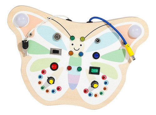 Montessori Switch Busy Board, Brinquedo De Troca Borboleta 0