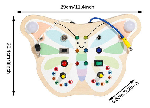 Montessori Switch Busy Board, Brinquedo De Troca Borboleta 1