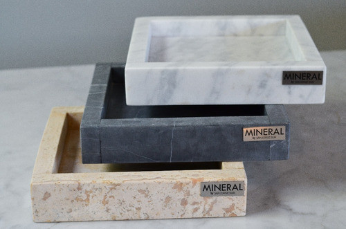 Bandeja En Mármol Carrara, Travertino Y Marquina 0