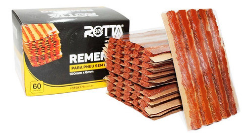 Reparo Remendo Macarrão Cx 60 Unid Conserto Pneu Carro Rotta 0