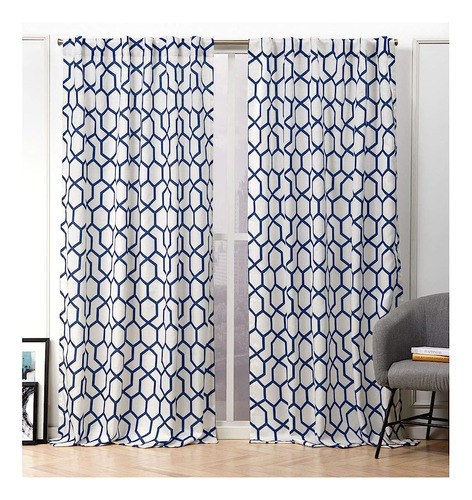 Nicole Miller Hexa Impresión Geométrica Pestaña Oculta / Var 0