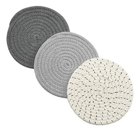 Potholders Set Trivets Set 100% Pure Cotton Thread Tejido Ho 0