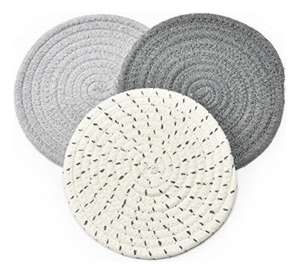 Potholders Set Trivets Set 100% Pure Cotton Thread Tejido Ho 1