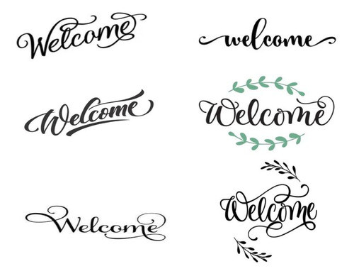 Stencil Welcome Sets Cada Uno 18 De Cms De Largo 0