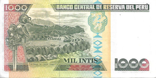 Peru Billete 1000 Intis Año 1986 Ex Palermo 1