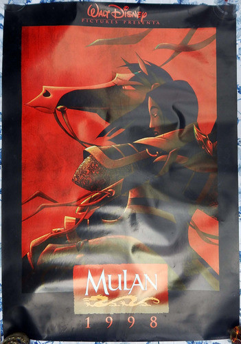 Mulan Walt Disney Poster De Cine Original 100x70 Año 1998 0