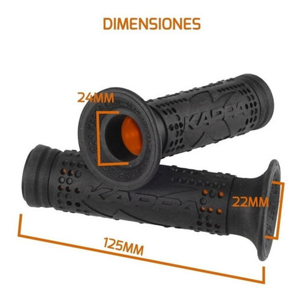 Puños Manoplas Punta Abierta Moto Universal - Kappa 1