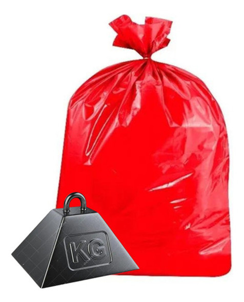 200 Bolsas Rojas Ultra Pesada Residuos 80x110 100 Mic 0