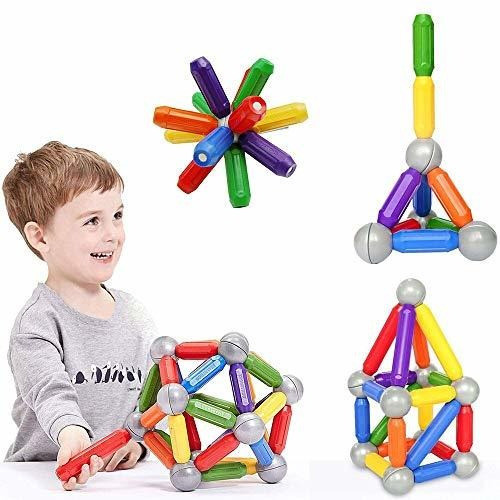 Juego De Bolas Y Varillas Magnéticas 46 Pcs Multicolor 0