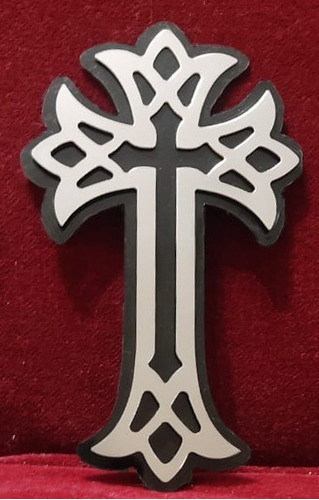 Cruz Acero Inox 20x12  Plana P/pegar Accesorio Cementerio 0