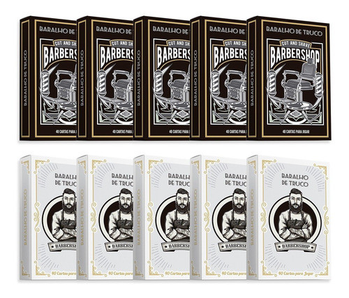 10 Baralhos De Coleção Barbeiros Barbearia Barbershop Truco 0