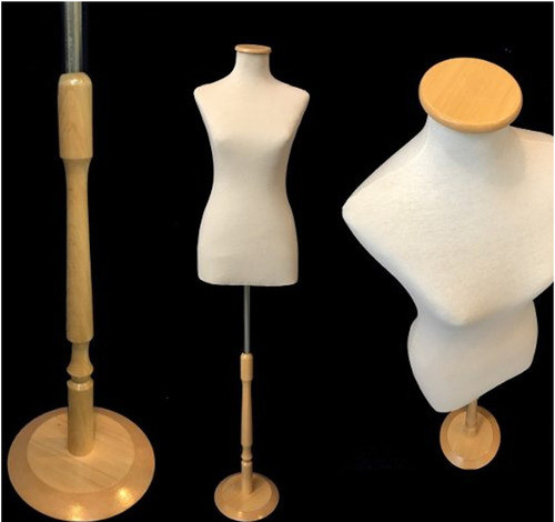 Maniquie Busto Modista Dama Hombre Base Madera En Cordoba 0