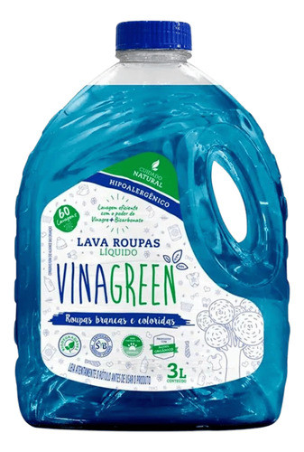 Lava Roupas Líquido Tradiconal Vinagree 3l 0