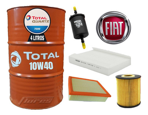 Cambio Aceite 10w40 4l + Kit Filtro Jeep Renegade 1.8 E-torq 0