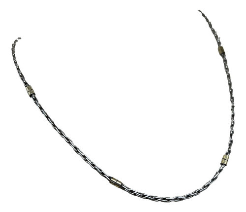 Cadena Tourbillón En Plata 925 Y Oro 41cm C.cb 0