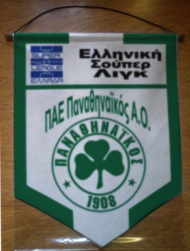 Banderin Paño 40cm Grecia Pae Panathinaikos Ao 0