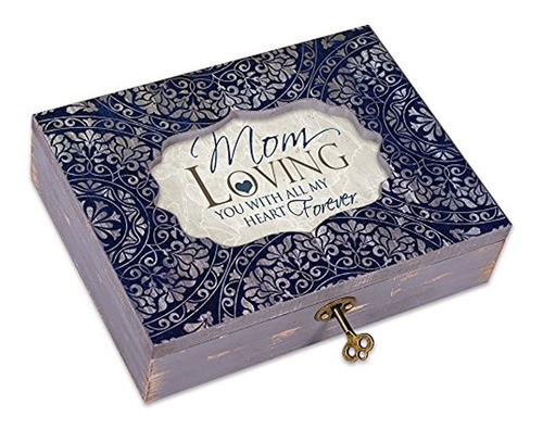Cottage Garden Mom Loving My Heart Forever Denim Decoupage M 0