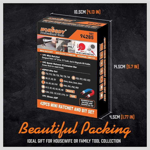 Set D/destornilladores Sedy 42 En 1 C/estuche - Naranja 1