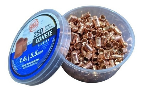 Chumbos Orbea Cobre 5,5mm Cohete 250 Unidades Bentancor 1