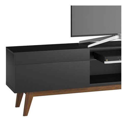 Rack Classic Imcal Com 2 Gavetas 2.2 Preto Fosco -10847 1