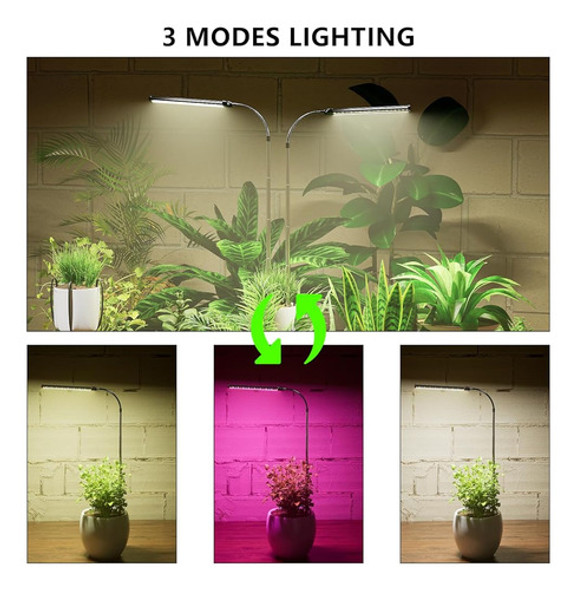 Luz De Cultivo Led Juhefa, Lámpara De Cultivo De Plantas De 1