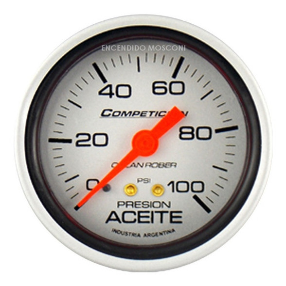 Reloj Orlan Rober Presión De Aceite Mecánico 100 Psi 60mm 0