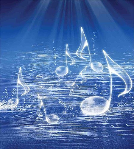 Juego De Fundas Nórdicas De Música Ambesonne, Agua Con Notas 1