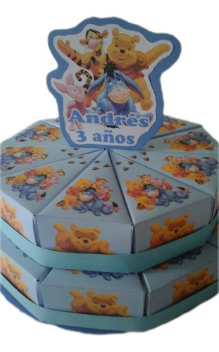 Torta De Cajitas Winnie Pooh Para Golosinas 20 Porciones 0