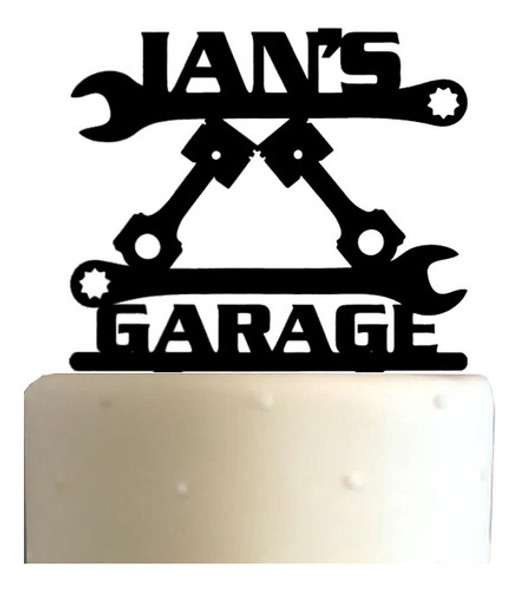 Cake Topper Adorno Torta - Nt Cumple Mecanico Personalizable 0