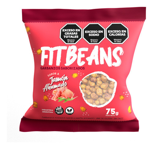 Snack Garbanzos Fitbeans Sabor Jamón Vegano Sin Tacc 75g 0