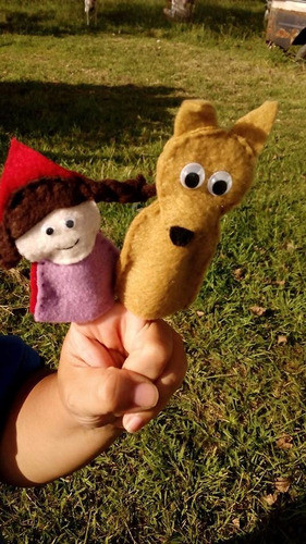 Titeres Dedo Cuento Caperucita Roja Lobos Abuela  Leñador 5 1