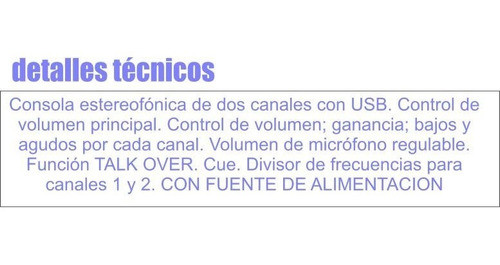 Consola Mixer De Audio Mdj206 Usb Con Factura A O B Y Garant 1