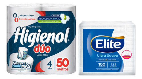 Papel Higiénico Duo Con Servilletas Elite 0