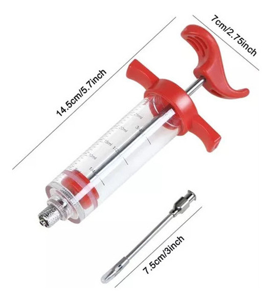 Jeringa Inyector De Salsas Adobos Condimentos Marinar Carnes 1 Jeringa Inyector De Salsas Adobos Condimentos Marinar Carnes 1