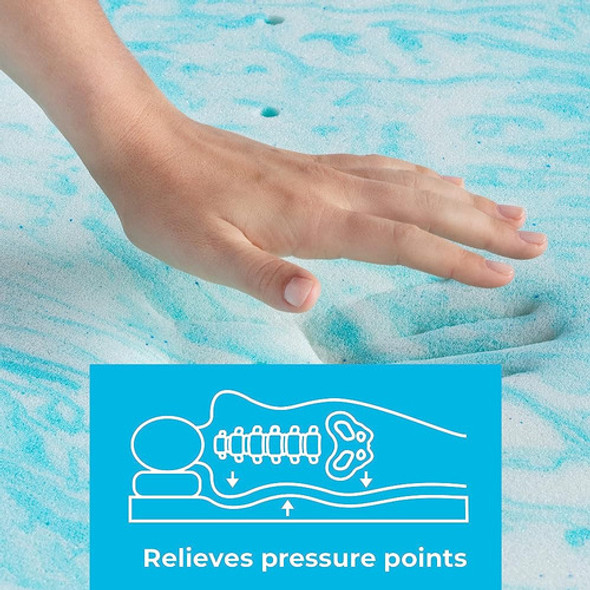 Linenspa 4 Pulgadas Gel Swirl Memory Foam Topper - Twin 1 Linenspa 4 Pulgadas Gel Swirl Memory Foam Topper - Twin 1