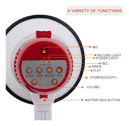 Hornpro Portable Megaphone Speaker Siren Pa 1