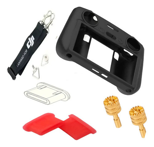 Jogo-7 Capa Dji Rc2 Mini 4 Pro+ Correia+ 2 Sticks+ Guarda Pó 0