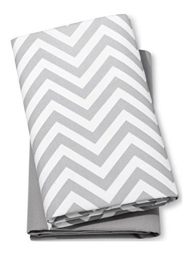 Juego De Sábanas Ajustables Baby Play Chevron Y Solid 2pk Gr 0