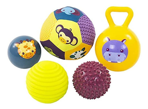 Pelotas Sensoriales Para Bebés Hedstrom, 5 Piezas, Multicolo 0
