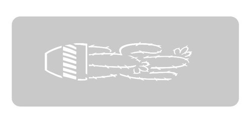 Stencil Eq Arte Mini 4,5 X 17 - Un Cactus (337) 0