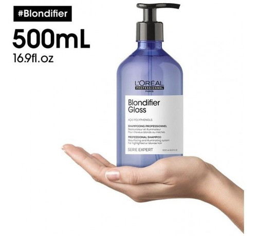 Shampoo Blondifier Gloss + Acondicionador Vitamino Color 500 1