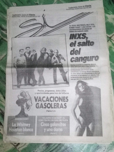 Suplemento * Si De Clarin * I N X S - Fito Paez - Año 1990 0