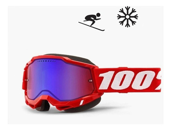 Accuri 2 Snowmobile-ski/snowboard- Red- Mirror Red/blue Lens 1