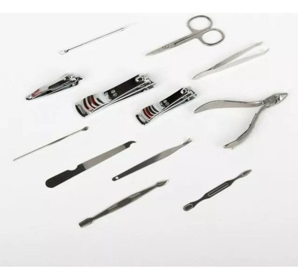 Set Manicura Con Estuche Alicate Corta Uñas Pinza Tijera 1