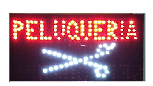 Cartel Led  Peluqueria Abierto O La Que Quieras A Pedido 0